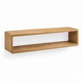 Étagère murale rectangulaire ouverte chêne en MDF plaqué chêne 100 x 25 x 30 cm