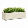 Jardinière rectangulaire beige en polypropylène 120 x 40 x 45 cm
