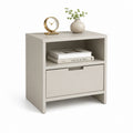 Table de chevet avec tiroir taupe en MDF rectangulaire 50 x 40 x 55 cm